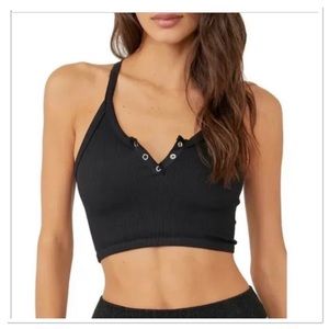 Free People Free Throw Henley Bra Top NWT